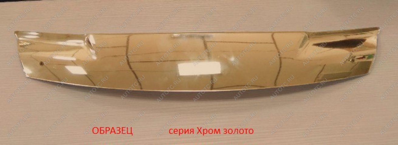 3 369 р. Дефлектор капота CA-Plastic  Toyota Premio  T260 (2016-2021) 2-ой рестайлинг (Серия Хром золото)  с доставкой в г. Москва