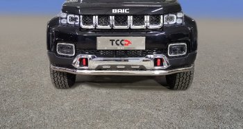 Защита переднего бампера нижняя d60,3 мм ТСС Тюнинг BAIC BJ40 (2022-2024)  (нержавейка)