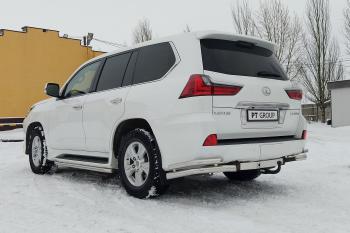 28 999 р. ТСУ PT GROUP тип AV с НЕРЖ накладкой TOYOTA LC 200 2007- LEXUS LX 2016-2021, Toyota Land Cruiser 200 2-ой рестайлинг (2015-2021)  с доставкой в г. Москва. Увеличить фотографию 10