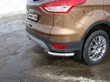 10 949 р. Защита задняя (уголки, нержавейка 60,3 мм) ТСС Тюнинг Ford Kuga 2 дорестайлинг (2013-2016)  с доставкой в г. Москва. Увеличить фотографию 1