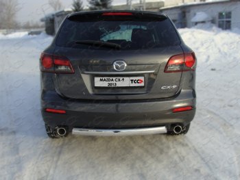 13 999 р. Защита задняя овальная 75х42 мм, ТСС Тюнинг  Mazda CX-9 ( TB,  TC) (2012-2024) 2-ой рестайлинг, дорестайлинг  с доставкой в г. Москва. Увеличить фотографию 1