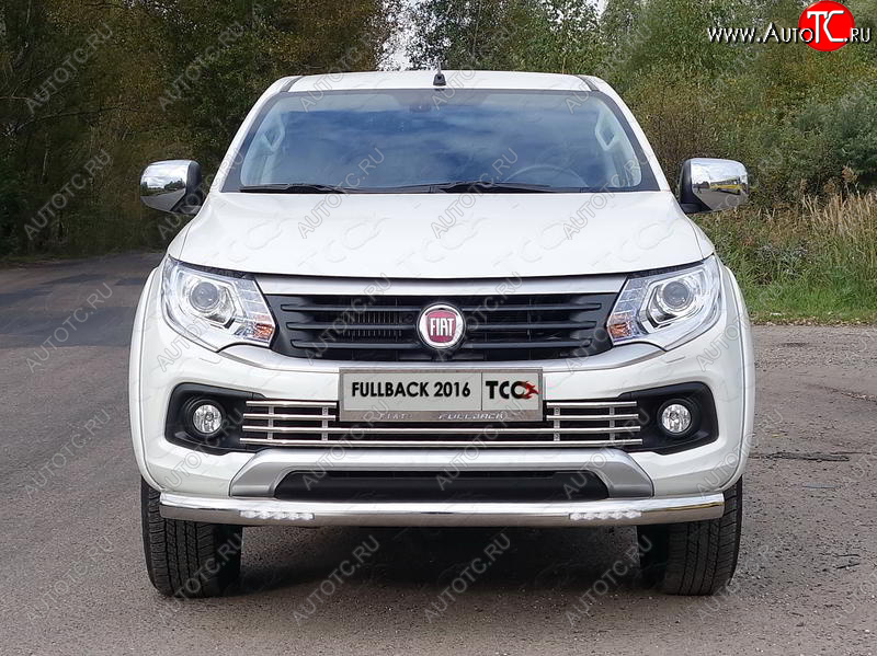 6 249 р. Рамка гос. номера ТСС Тюнинг Fiat Fullback (2016-2018) (нержавейка)  с доставкой в г. Москва