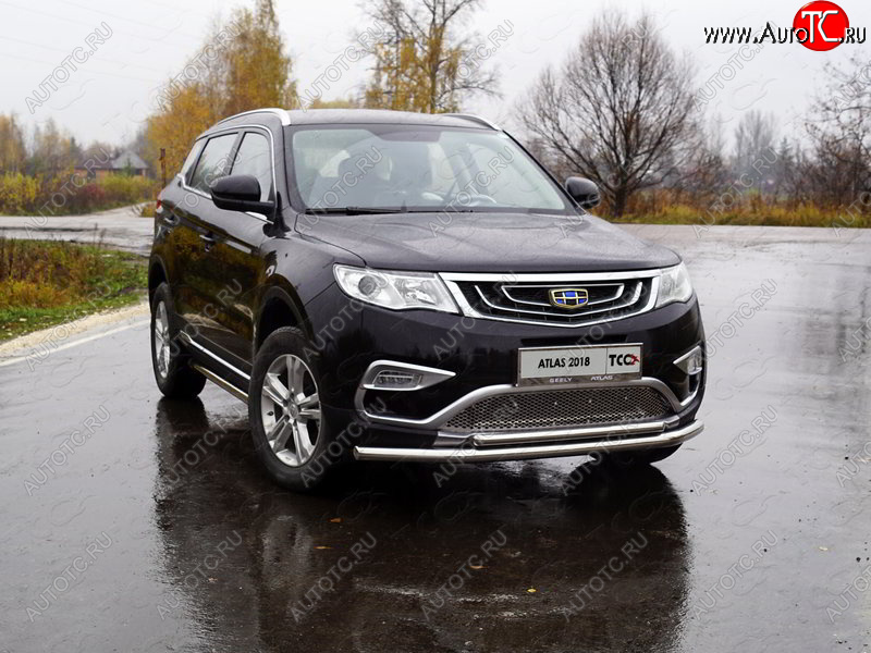 6 449 р. Рамка гос. номера ТСС Тюнинг Geely Atlas NL3 (2016-2022) (нержавейка)  с доставкой в г. Москва