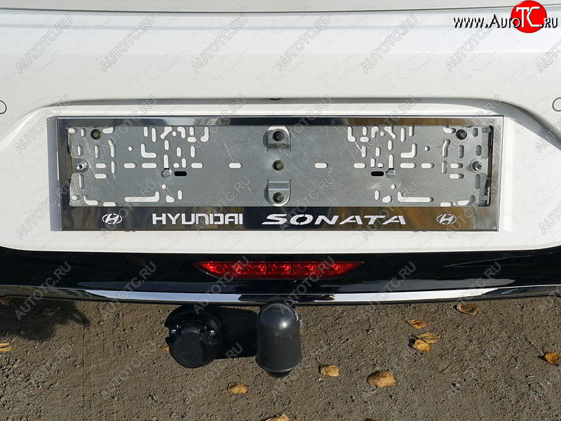 6 449 р. Рамка гос. номера ТСС Тюнинг Hyundai Sonata DN8 (2019-2022) (нержавейка)  с доставкой в г. Москва