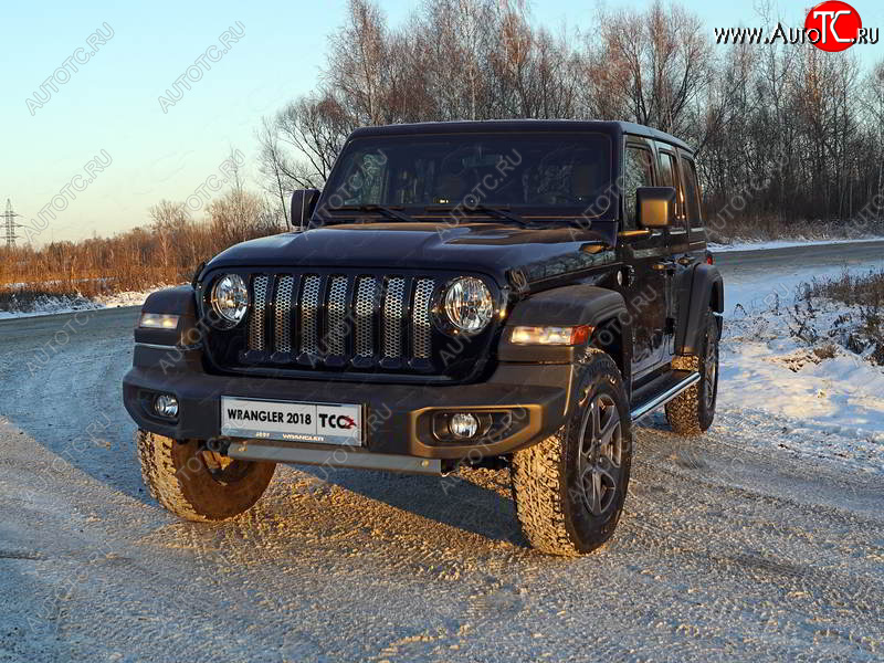 6 249 р. Рамка гос. номера (5 дв.) ТСС Тюнинг Jeep Wrangler JL (2018-2024) (нержавейка)  с доставкой в г. Москва