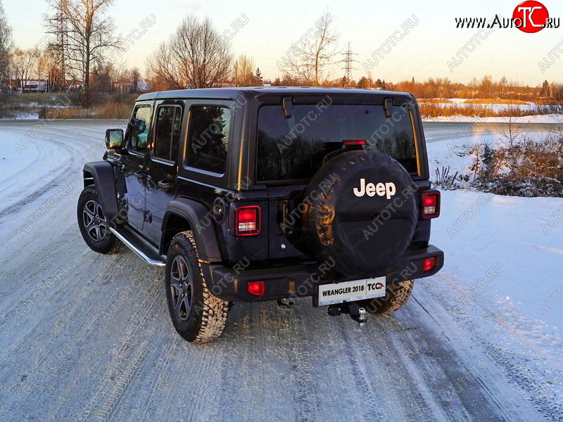 6 249 р. Рамка гос. номера ТСС Тюнинг Jeep Wrangler JL (2018-2024) (нержавейка)  с доставкой в г. Москва