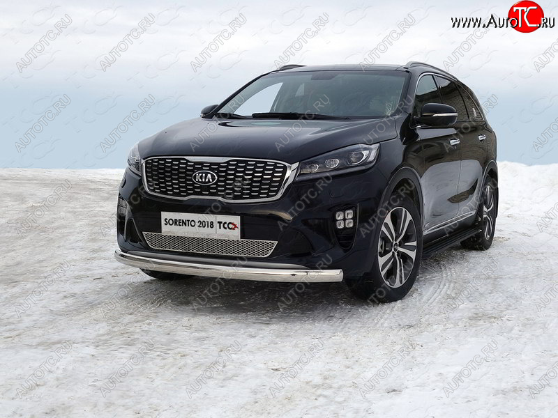 6 249 р. Рамка гос. номера ТСС Тюнинг KIA Sorento UM/Prime рестайлинг (2018-2020) (нержавейка)  с доставкой в г. Москва