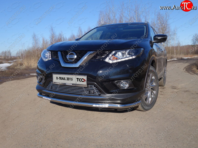 6 449 р. Рамка гос. номера ТСС Тюнинг Nissan X-trail 3 T32 дорестайлинг (2013-2018) (нержавейка)  с доставкой в г. Москва