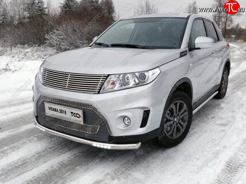 4 399 р. Рамка гос. номера ТСС Тюнинг Suzuki Vitara LY дорестайлинг (2015-2019) (нержавейка)  с доставкой в г. Москва