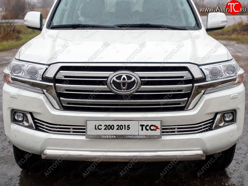 6 449 р. Рамка гос. номера ТСС Тюнинг Toyota Land Cruiser 200 2-ой рестайлинг (2015-2021) (нержавейка)  с доставкой в г. Москва