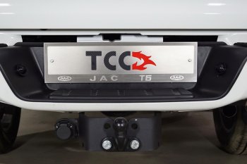 4 999 р. Рамка гос. номера ТСС Тюнинг  JAC T6 (2018-2024) пикап (нержавейка)  с доставкой в г. Москва. Увеличить фотографию 1