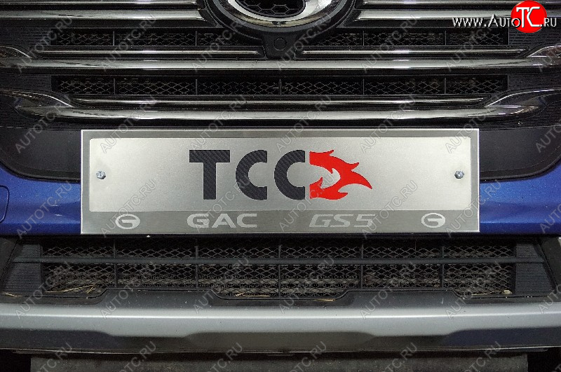 5 299 р. Рамка гос. номера ТСС Тюнинг  GAC GS5 (2018-2025) (нержавейка)  с доставкой в г. Москва