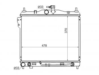 4 099 р. Радиатор охлаждающей жидкости SAT Hyundai Getz TB хэтчбэк 3 дв. рестайлинг (2005-2011)  с доставкой в г. Москва. Увеличить фотографию 1