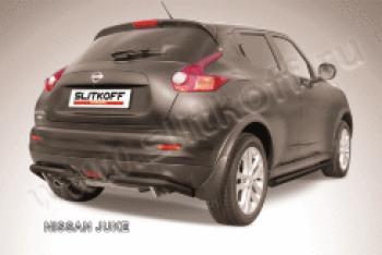 Защита заднего бампера уголки d57 (4WD) Slitkoff Nissan (Нисан) Juke (Жук)  1 YF15 (2010-2014) 1 YF15 дорестайлинг ()