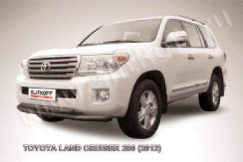 Защита переднего бампера d76+d57 двойная Slitkoff Toyota (Тойота) Land Cruiser (Лэнд)  200 (2012-2015) 200 1-ый рестайлинг ()