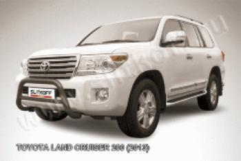 Защита переднего бампера кенгурятник d76 низкий Slitkoff Toyota (Тойота) Land Cruiser (Лэнд)  200 (2012-2015) 200 1-ый рестайлинг