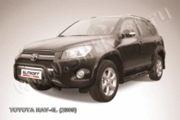 Защита переднего бампера кенгурятник d57 низкий Slitkoff Toyota (Тойота) RAV4 (рав)  XA305 (2005-2009) XA305 5 дв. дорестайлинг ()