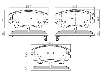 Колодки тормозные перед FR-FL SAT Opel Astra J универсал рестайлинг (2012-2017)