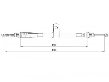 2 499 р. Трос стояночного тормоза LH SAT  Nissan Micra  K12 (2002-2010) 5 дв. дорестайлинг, 5 дв. 2-ой рестайлинг  с доставкой в г. Москва. Увеличить фотографию 1