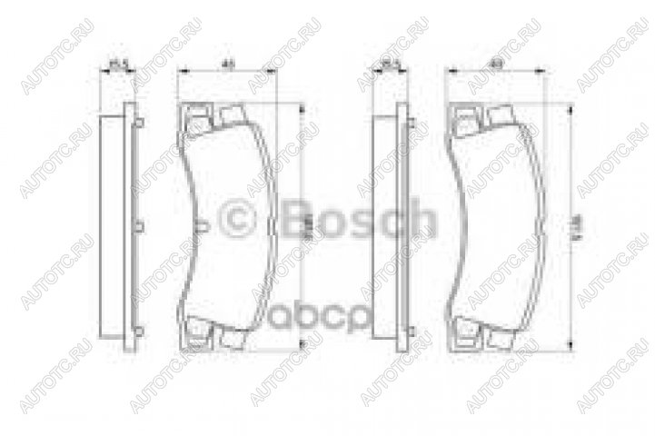 1 499 р. Колодки тормозные передние (4шт.) BOSCH KIA Carens FC, RS дорестайлинг (1999-2002)  с доставкой в г. Москва