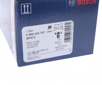 3 499 р. Колодки тормозные передние (4шт.) BOSCH BMW 3 серия E46 седан дорестайлинг (1998-2001)  с доставкой в г. Москва. Увеличить фотографию 4