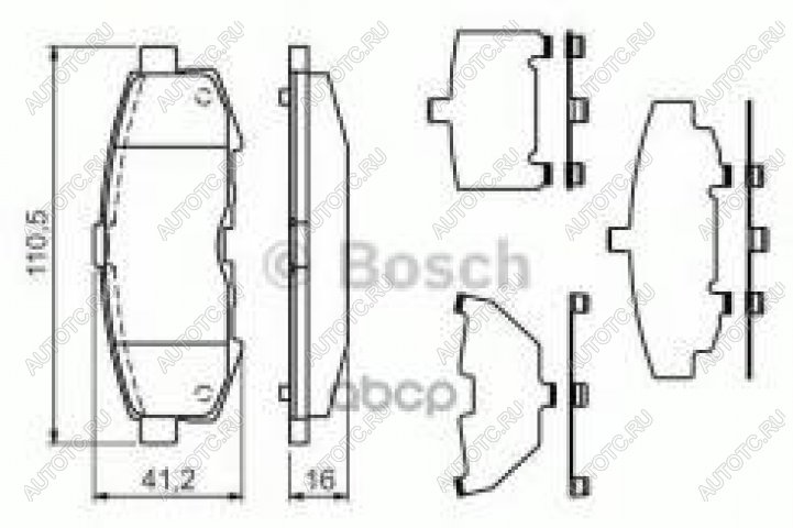 3 199 р. Колодки тормозные задние (4шт.) BOSCH Mazda MPV LY дорестайлинг (2006-2008)  с доставкой в г. Москва