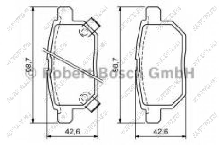 1 559 р. Колодки тормозные задние (4шт.) BOSCH Toyota Auris E150 хэтчбэк 5 дв. дорестайлинг (2006-2010)  с доставкой в г. Москва