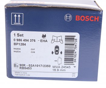 2 389 р. Колодки тормозные задние (4шт.) BOSCH Mazda CX-7 ER рестайлинг (2010-2012)  с доставкой в г. Москва. Увеличить фотографию 4