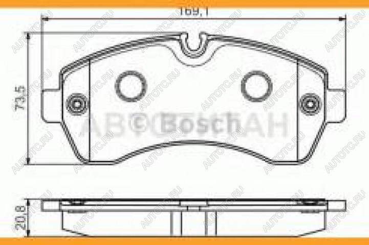 4 399 р. Колодки тормозные передние (4шт.) BOSCH Mercedes-Benz Sprinter W906 (2006-2013)  с доставкой в г. Москва