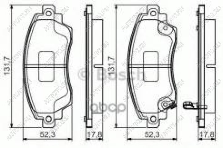 3 199 р. Колодки тормозные передние (4шт.) BOSCH Toyota Corolla E110 седан дорестайлинг (1997-2000)  с доставкой в г. Москва