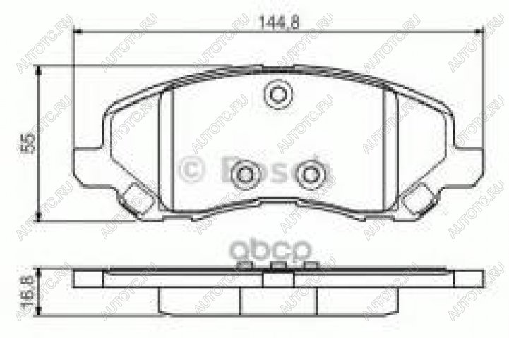 2 659 р. Колодки тормозные передние (4шт.) BOSCH Mitsubishi Pajero 2 V30/V40 5 дв. дорестайлинг (1991-1997)  с доставкой в г. Москва