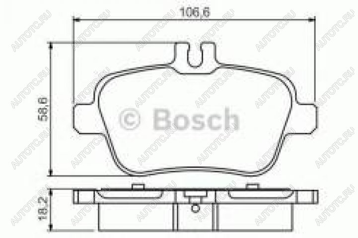 2 299 р. Колодки тормозные задние (4шт.) BOSCH Mercedes-Benz B-Class W246/T246 хэтчбэк (2011-2018)  с доставкой в г. Москва