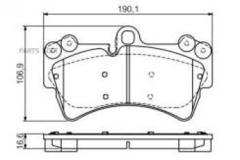 5 999 р. Колодки тормозные передние R18 (4шт.) BOSCH Volkswagen Touareg GP дорестайлинг (2002-2007)  с доставкой в г. Москва. Увеличить фотографию 1