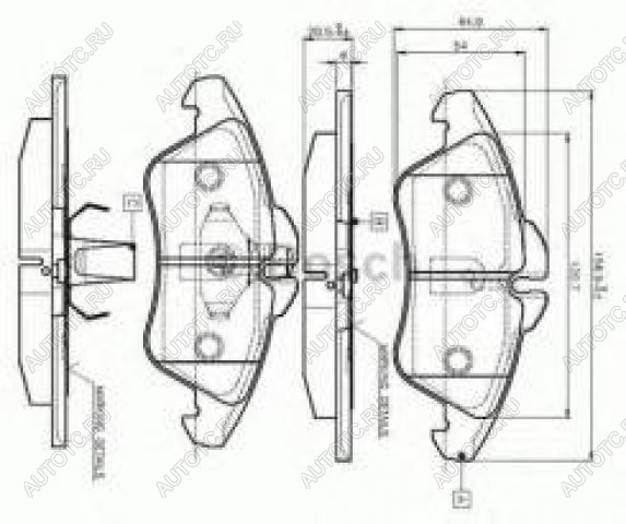 2 799 р. Колодки тормозные передние (4шт.) BOSCH Mercedes-Benz Sprinter W901 (1995-2000)  с доставкой в г. Москва