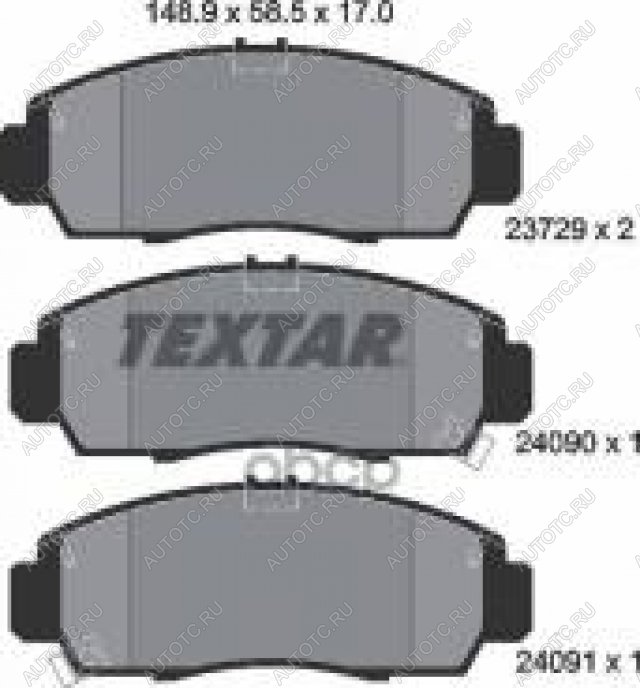 3 899 р. Колодки тормозные передние (4шт.) TEXTAR Honda Civic FD седан дорестайлинг (2005-2008)  с доставкой в г. Москва