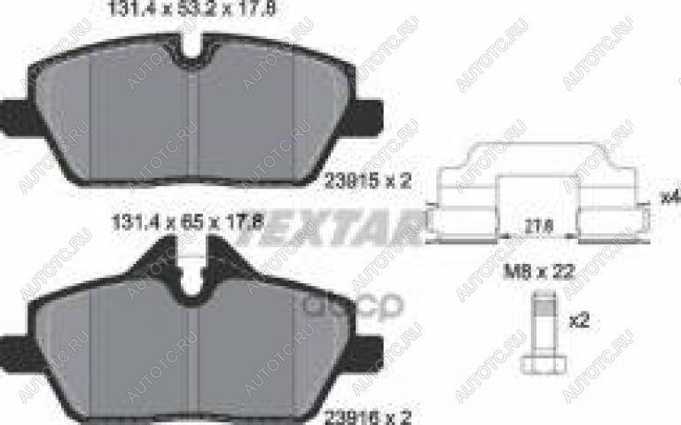 4 549 р. Колодки тормозные передние (4шт.) TEXTAR BMW 1 серия E81 хэтчбэк 3 дв. рестайлинг (2007-2012)  с доставкой в г. Москва