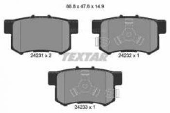 Колодки тормозные задние (4шт.) TEXTAR Honda CR-V RD4,RD5,RD6,RD7,RD9  дорестайлинг (2001-2004)