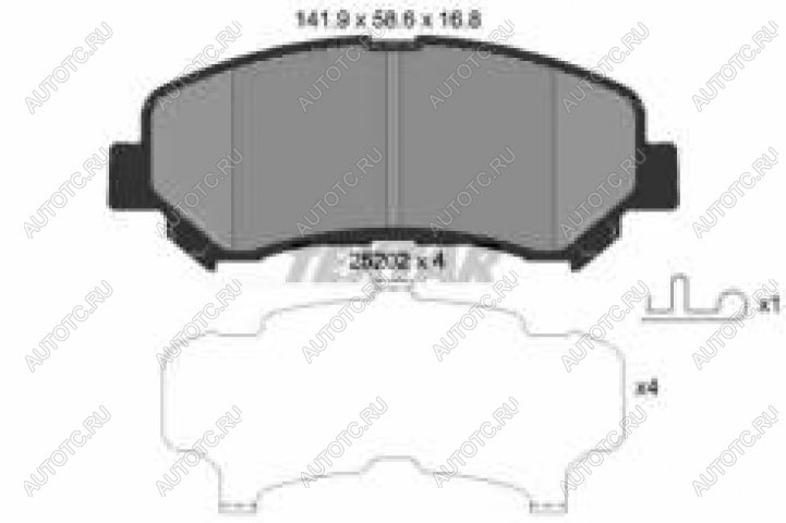 3 799 р. Колодки тормозные передние (4шт.) TEXTAR Nissan Qashqai 1 J10 рестайлинг (2010-2013)  с доставкой в г. Москва