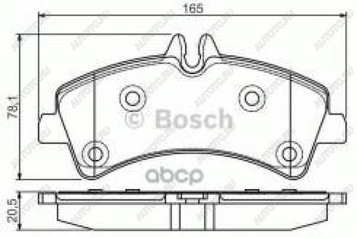 3 099 р. Колодки тормозные задние (4шт.) BOSCH Mercedes-Benz Sprinter W905 рестайлинг (2000-2006)  с доставкой в г. Москва