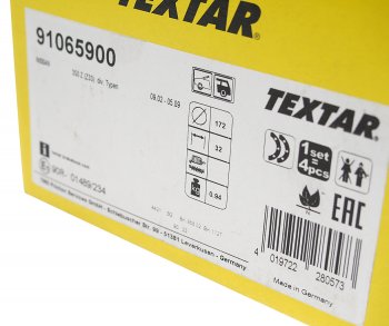 2 699 р. Колодки тормозные задние барабанные (4шт.) TEXTAR Nissan Teana 1 J31 дорестайлинг (2003-2005)  с доставкой в г. Москва. Увеличить фотографию 3