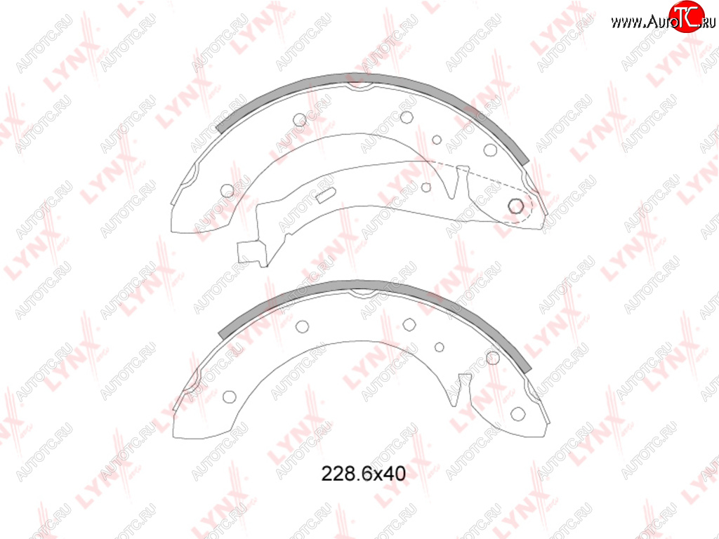 2 249 р. Колодки тормозные задние барабанные(4шт.) LYNX CITROEN Berlingo M49 дорестайлинг (1996-2003)  с доставкой в г. Москва