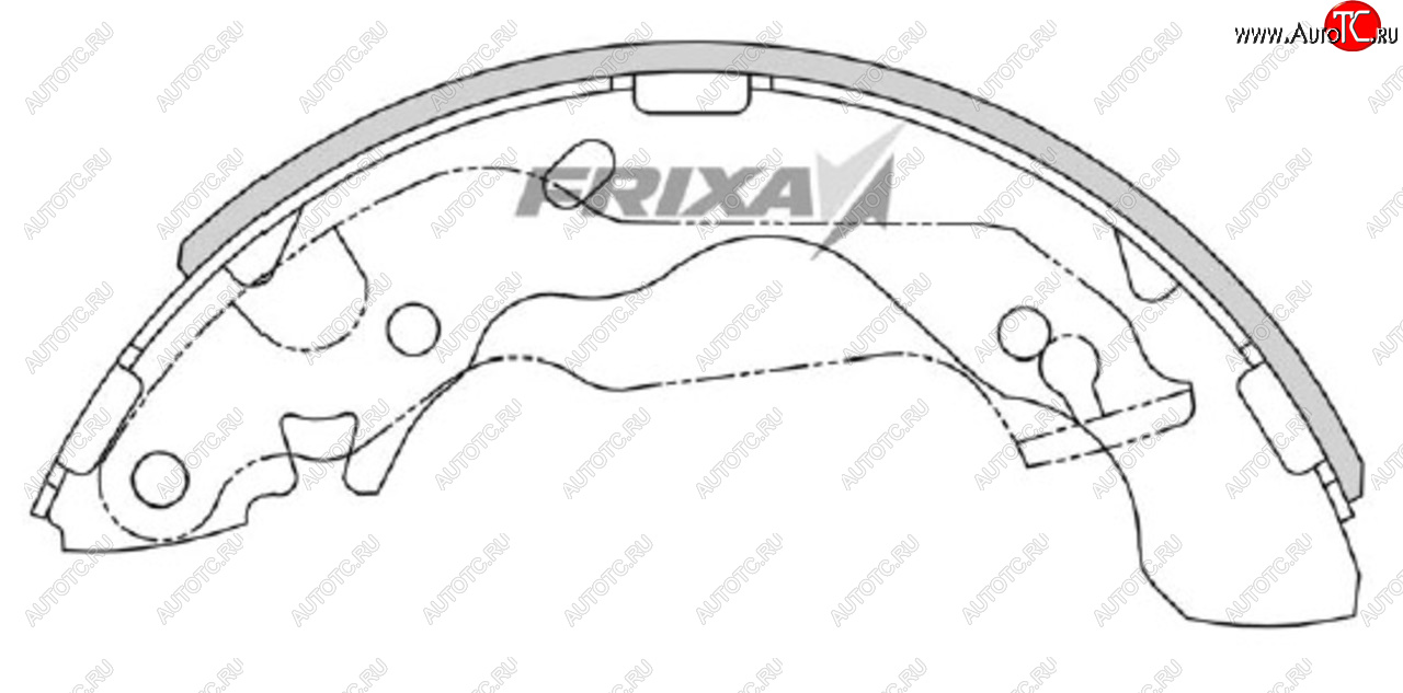 1 199 р. Колодки тормозные задние барабанные (4шт.) HANKOOK FRIXA Hyundai Matrix 1 FC дорестайлинг (2001-2005)  с доставкой в г. Москва