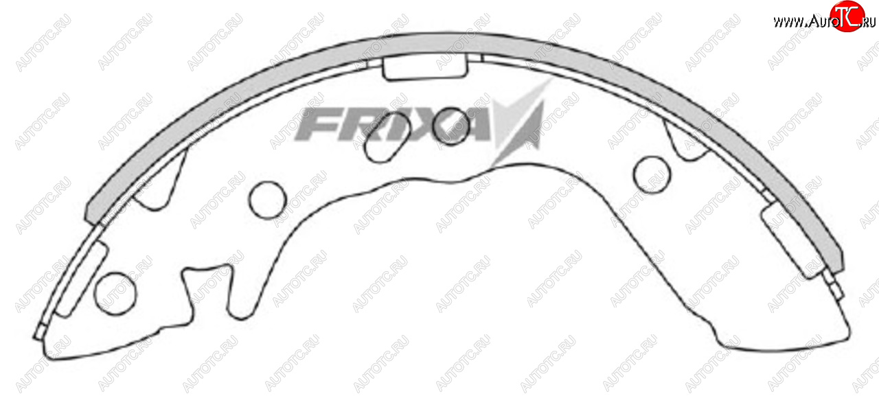 1 299 р. Колодки тормозные задние барабанные (4шт.) HANKOOK FRIXA Hyundai Accent седан ТагАЗ (2001-2012)  с доставкой в г. Москва