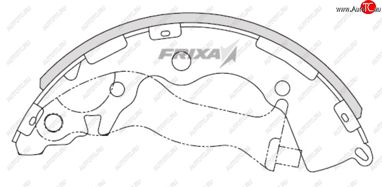 1 339 р. Колодки тормозные передние барабанные (4шт.) HANKOOK FRIXA KIA Rio 2 JB дорестайлинг седан (2005-2009)  с доставкой в г. Москва