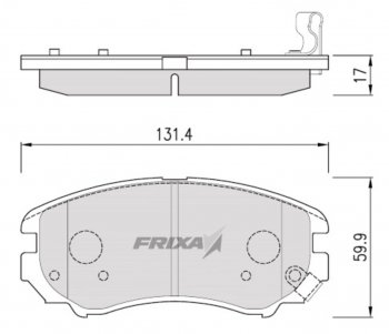 1 369 р. Колодки тормозные передние (4шт.) HANKOOK FRIXA Hyundai Tucson NX4 (2020-2022)  с доставкой в г. Москва. Увеличить фотографию 1