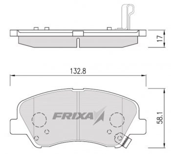 Колодки тормозные передние (4шт.) HANKOOK FRIXA Hyundai Solaris RBr седан дорестайлинг (2010-2014)