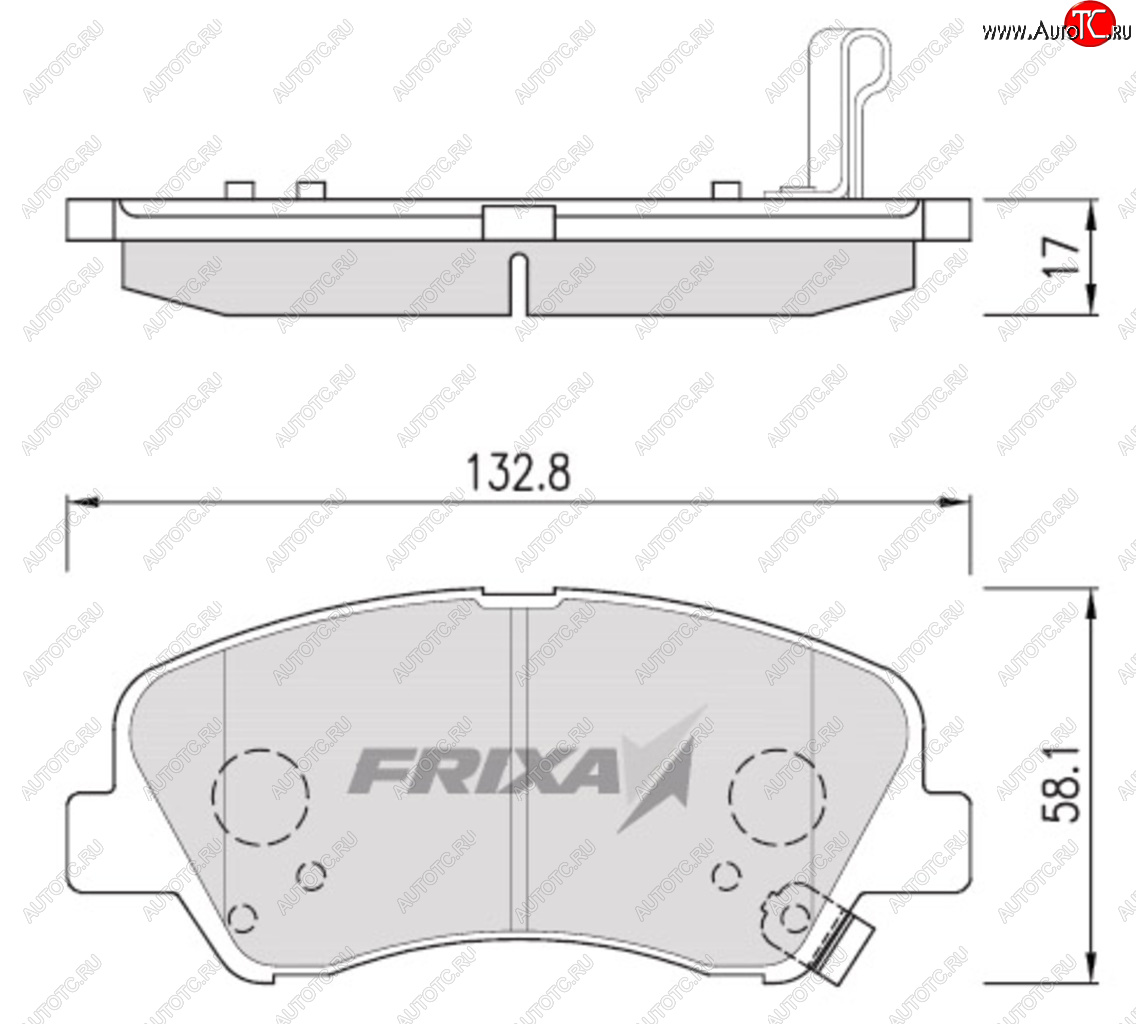 1 299 р. Колодки тормозные передние (4шт.) HANKOOK FRIXA KIA Rio 3 QB дорестайлингхэтчбек5дв. (2011-2015)  с доставкой в г. Москва