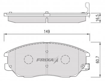 Колодки тормозные передние (4шт.) HANKOOK FRIXA  Santa Fe ( SM,  CM,  DM,  TM), Trajet