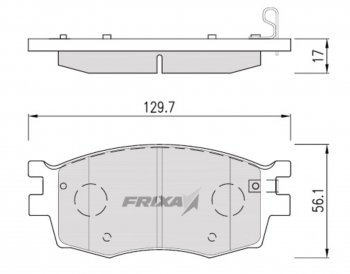 Колодки тормозные передние (4шт.) HANKOOK FRIXA KIA Rio (2 JB,  3 QB,  4 FB,  4 YB)