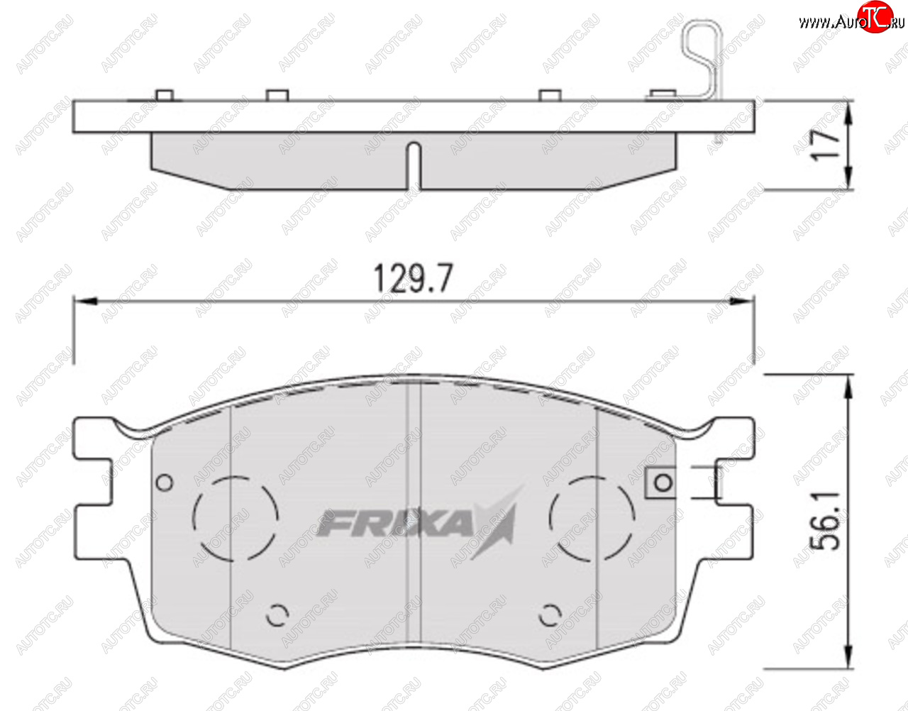 889 р. Колодки тормозные передние (4шт.) HANKOOK FRIXA  KIA Rio (2 JB,  3 QB,  4 FB,  4 YB)  с доставкой в г. Москва